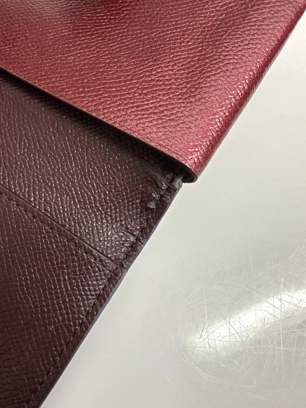 Coach Cherry Red Shiny Metallic Bi-Fold Wallet Wristlet